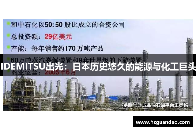 IDEMITSU出光：日本历史悠久的能源与化工巨头